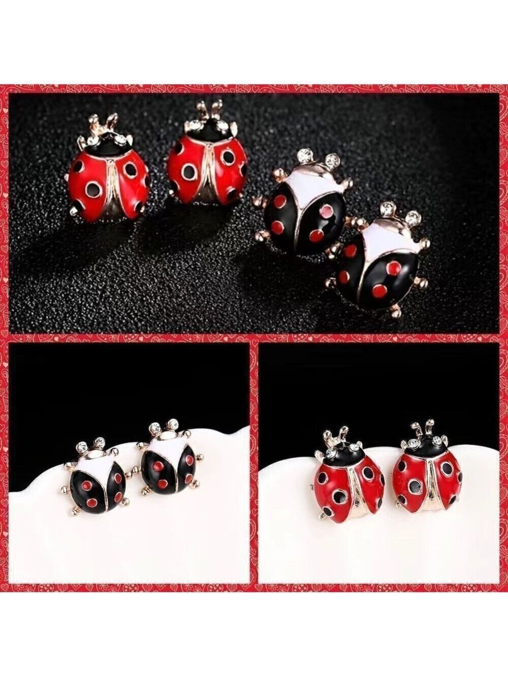Lady Bug Stud Earrings #1148